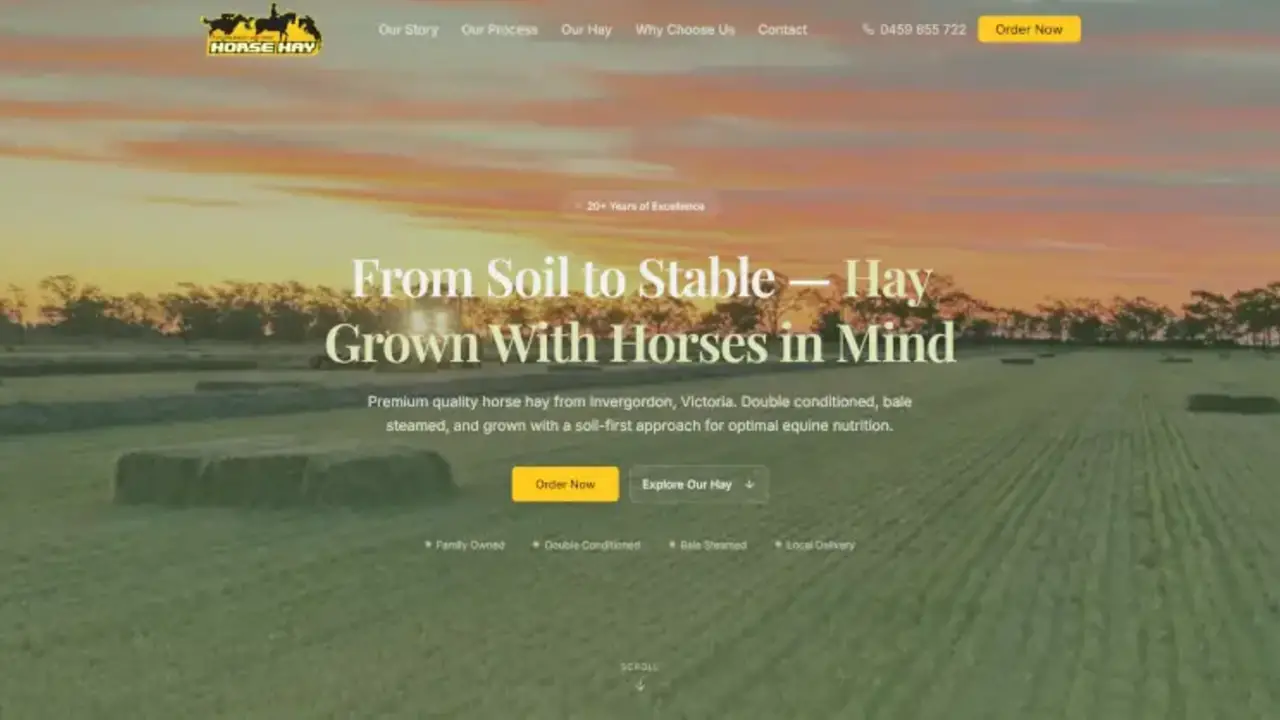 Horse Hay website screenshot