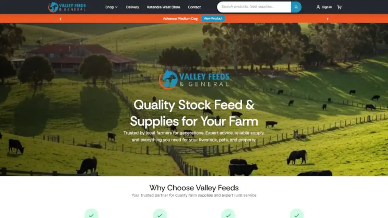 Valley Feeds and General website